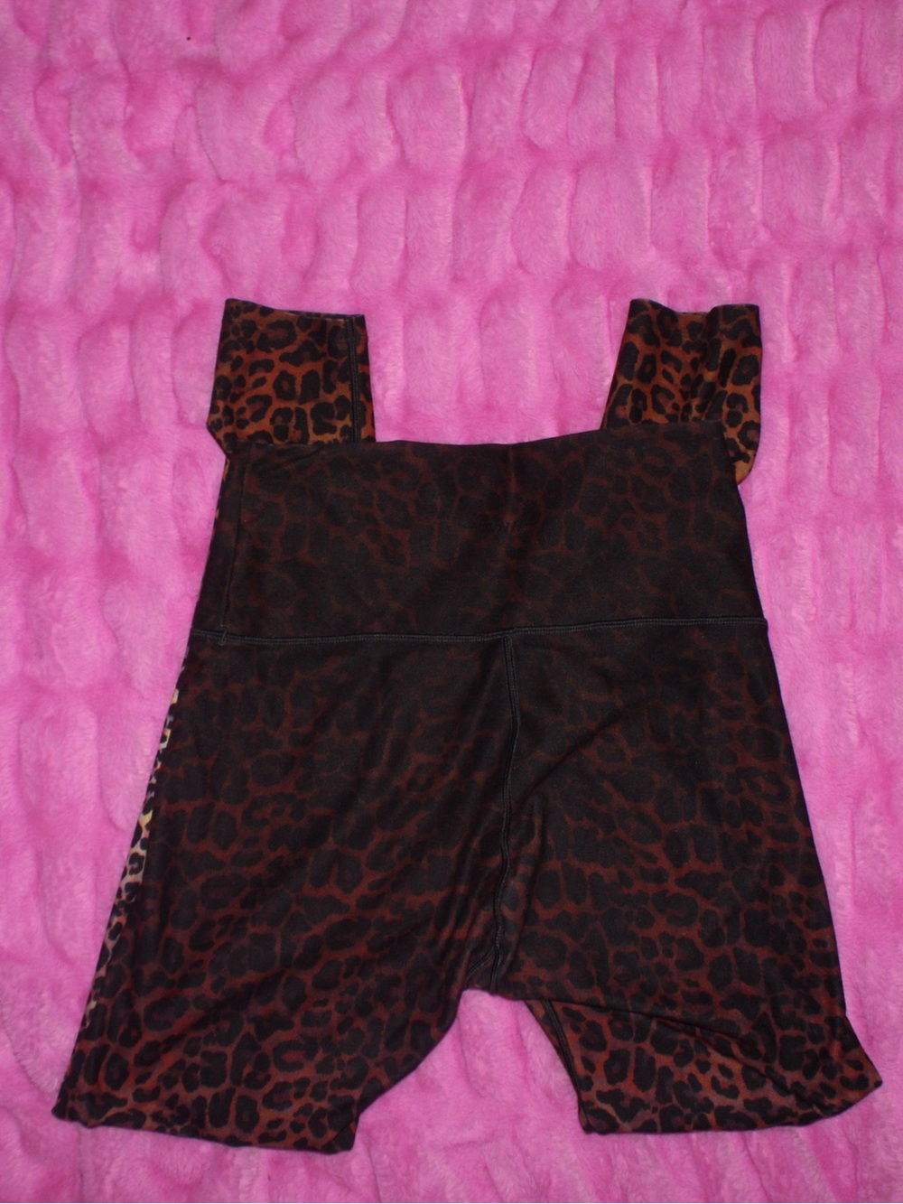 Leopard Print Sculpting Leggings Shorts - Brown